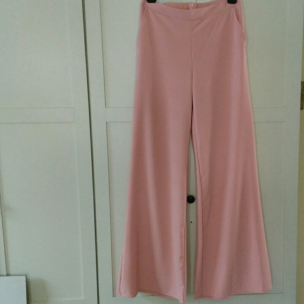 Pink High Waisted Dress Pants